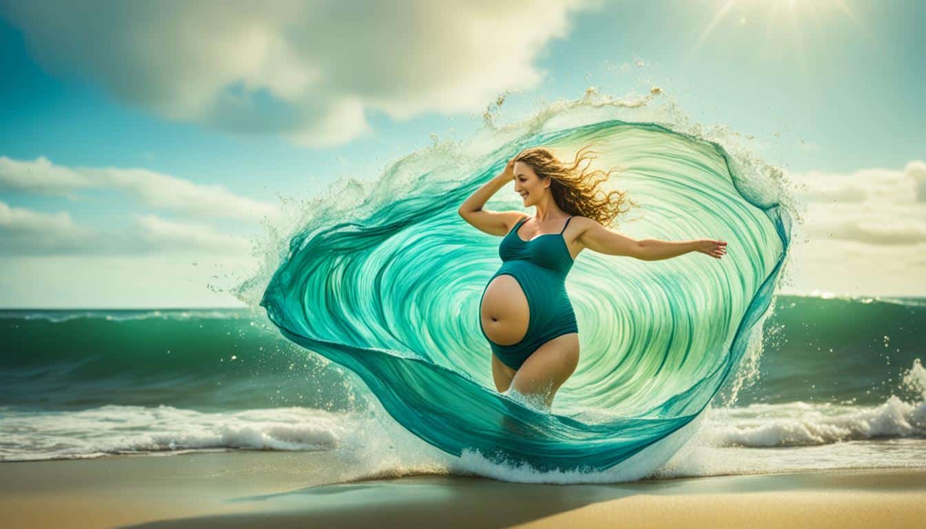 Effects of Ocean Waves on Pregnant Belly