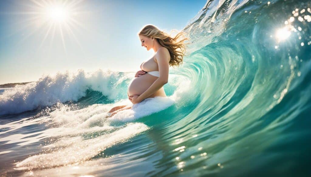 therapeutic benefits of ocean waves on pregnant belly